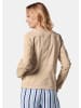GOLDNER Jacke mit Rundhalsausschnitt, Zierpatten in sand