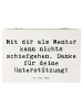 Mr. & Mrs. Panda Schatzkiste Spruch Beste Mentor mit Spruch in Weiß