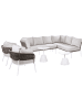 Beliani 5-tlg Lounge Set ROBELLA in Beige/Weiß/Braun