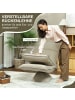 HOMCOM Bodenstuhl in Beige 70L x 62B x 95H cm
