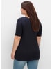 sheego T-Shirt in tiefblau