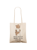 Mr. & Mrs. Panda Shopper Bär Beinamputation mit Spruch in Creme