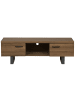 Beliani TV-Möbel TIMBER in Dunkler Holzfarbton/Grau - (W) 140 x (H) 47 x (L) 41 cm