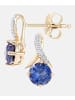 Diamant L'éternel Ohrstecker aus 375 Gelbgold mit Diamant mit Tansanit