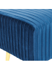 Beliani Bettbank PATERSON in Blau/Gold - (W) 118 x (H) 42 x (L) 40 cm