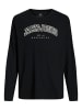 JACK & JONES Junior Langarmshirt JJECALEB VARSITY TEE JNR in black