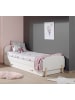 58 aufm Kessel EINZELBETT Karilynn 206x73x95 aus MDF+Massivholz in Weiß