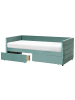 Beliani Einzelbett MARRAY in Grün - (W) 99 x (H) 76 x (L) 218 cm