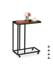 relaxdays Beistelltisch "Industrial" in Dunkelbraun/ Schwarz - (B)60 x (H)79 x (T)30 cm