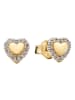 Pandora Damen-Ohrringe Ohrstecker Halo Herz Goldfarben