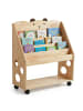 relaxdays Bücherregal Kinder "Bär" in Natur - (B)70 x (H)85 x (T)29,5 cm