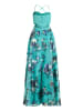 Vera Mont Abendkleid mit Cut-Outs in Mint/Dark Blue