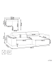Beliani 2-Sitzer Sofa HELLNAR in Beige - (W) 262 x (H) 70 x (L) 176 cm linksseitig