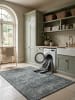 KADIMA DESIGN Teppich Kurzflor waschbar VERNANTE Vintage Wohnzimmer Diele in Grün-Grau