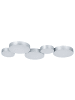 Beliani Deckenleuchten LUGA in Silber - (W) 54 x (H) 3 x (L) 20 cm