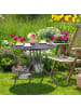 relaxdays Gartentisch in Grau - (H)75 x Ø 80 cm