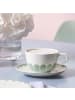 Villeroy & Boch 6er Set Cappuccinotassen mit Untertassen Fleur Couleur in Vert 300 ml