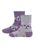 ewers 2er-Set Socken 2er Pack Katze in flieder-sweater grau mel.