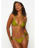 Moda Minx Bikinihose Amour Tie Side Brazilian in Olive Shimmer