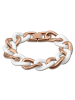 Amello Armband Edelstahl 333er Rosegold vergoldet, Keramik ca. 18cm Panzer