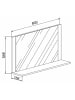 VCM  Badspiegel Wandspiegel Bad Spiegel Lendas 55x80 cm in Anthrazit / Honig-Eiche