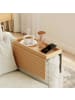 HOMCOM Sofatablett Armlehne-45L x 33,5B x 3H cm-Naturholz