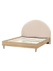 Beliani 2-tlg Doppelbett MILLAY in Beige/Schwarz/Braun