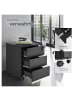 tectake Aktenrollschrank Magna 39 x 45 x 55 cm, schwarz