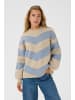 Kaffe Strickpullover KAverana Baggy fit in FeatherG.M./Windward Blue Str.
