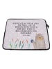 Mr. & Mrs. Panda Laptop Tasche Otter Stein mit Spruch in Grau Pastell