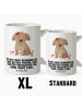 Mr. & Mrs. Panda Teetasse Hund Dame mit Spruch in Weiß