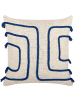 Beliani 2er-Set Dekokissen PLEIONE in Beige/Blau