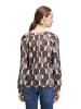 CARTOON Casual-Bluse mit Muster in Braun/Blau