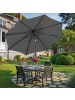 SONGMICS Sonnenschirm Sheld in Grau - (H)252 x Ø290 cm