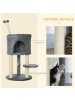 Pawhut Kratzbaum Grau+Cremeweiß 44,5L x 44,5B x 73,5H cm