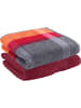 Erwin Müller Frottier Duschtuch-Set 2er-Pack in bordeaux/orange