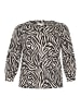 KAFFE curve T-Shirt kurzarm KCivena Regular fit in Moonstruck/Black Graphic