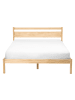 Beliani Doppelbett MERCURER in Braun - (W) 147 x (H) 80 x (L) 208 cm