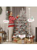 HOMCOM Weihnachtsbaum in Grün & Weiß 93L x 93B x 150H cm