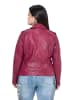 Angel of Style Lederjacke in dunkel weinrot