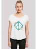 F4NT4STIC Long Cut T-Shirt Long Cut T-Shirt 'Scooby Doo Dog Tag' in weiß