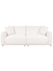 Beliani 3-Sitzer Sofa JUBEK in Weiß/Braun - (W) 214 x (H) 81 x (L) 104 cm