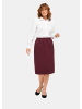 GOLDNER Kurzgröße:  Knitterfreier Reiseschlupfrock in bordeaux