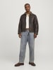 Jack & Jones Lederjacke in Chocolate Brown