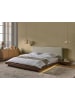 Beliani 6-tlg Doppelbett ZEN in Braun/Weiß