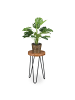 relaxdays Blumenhocker in Braun/ Schwarz - (H)42 x Ø 25 cm