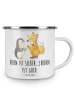 Mr. & Mrs. Panda Kaffeebecher Konflikte friedlich lösen mit Spruch in Weiß