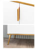Feldmann-Wohnen Sideboard Viterbo Alpinweiß matt / goldfarben 170 / 40 / 88cm