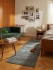 KADIMA DESIGN Kurzflor-Teppich waschbar VERNANTE Blumenfeld Wohnzimmer in Grün-Grau