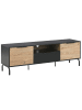 Beliani TV-Schrank ARKLEY in Schwarz/Braun - (W) 160 x (H) 52 x (L) 41 cm